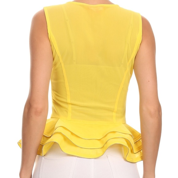 Peplum Mesh Top NWT - Picture 4 of 5